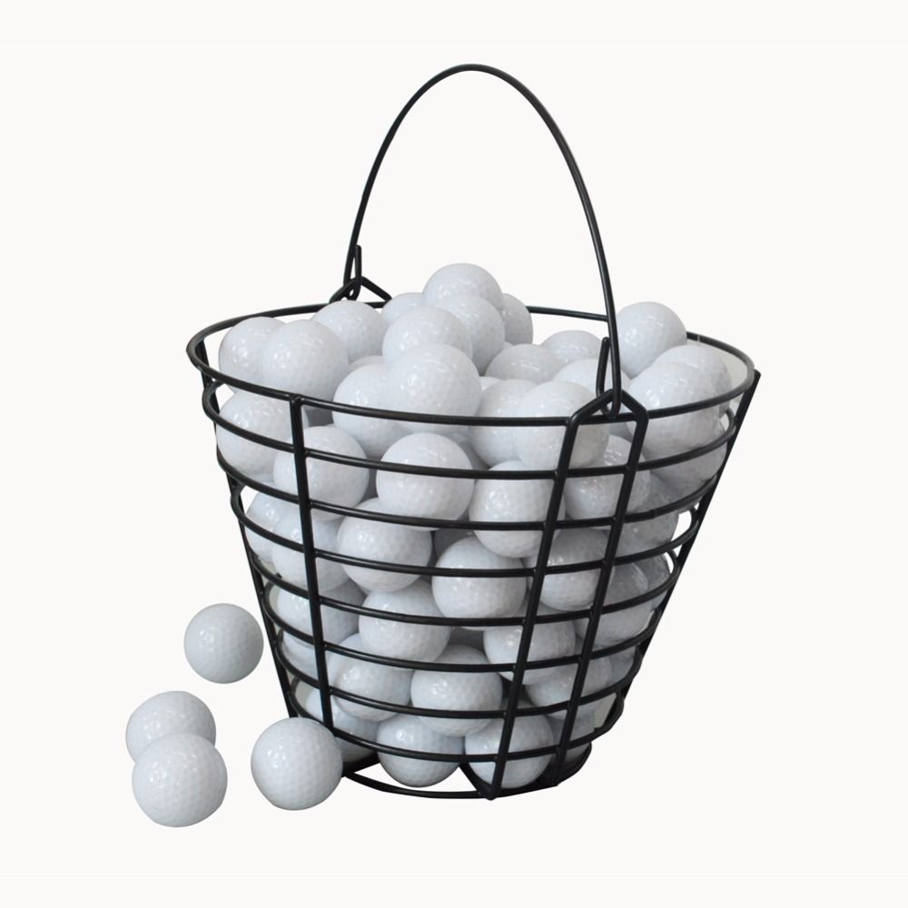 Crestgolf Metal Golf Basket Golf Ball Container With Handle