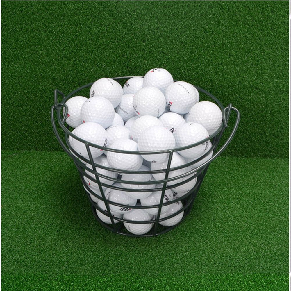 Crestgolf Metal Golf Basket Golf Ball Container With Handle