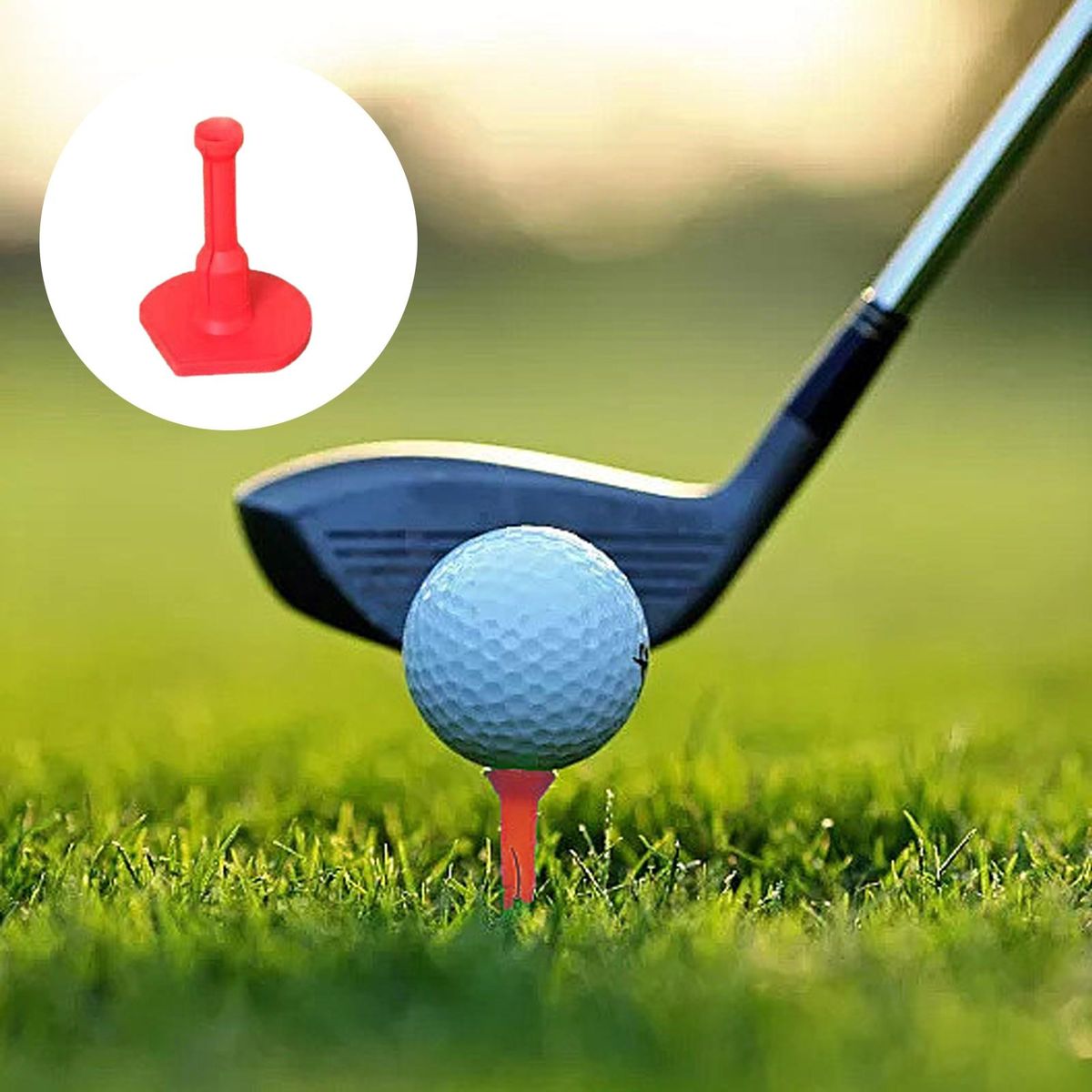 4Pcs Golf Ball Bases Small Golf Ball Stand Holder Tees Red
