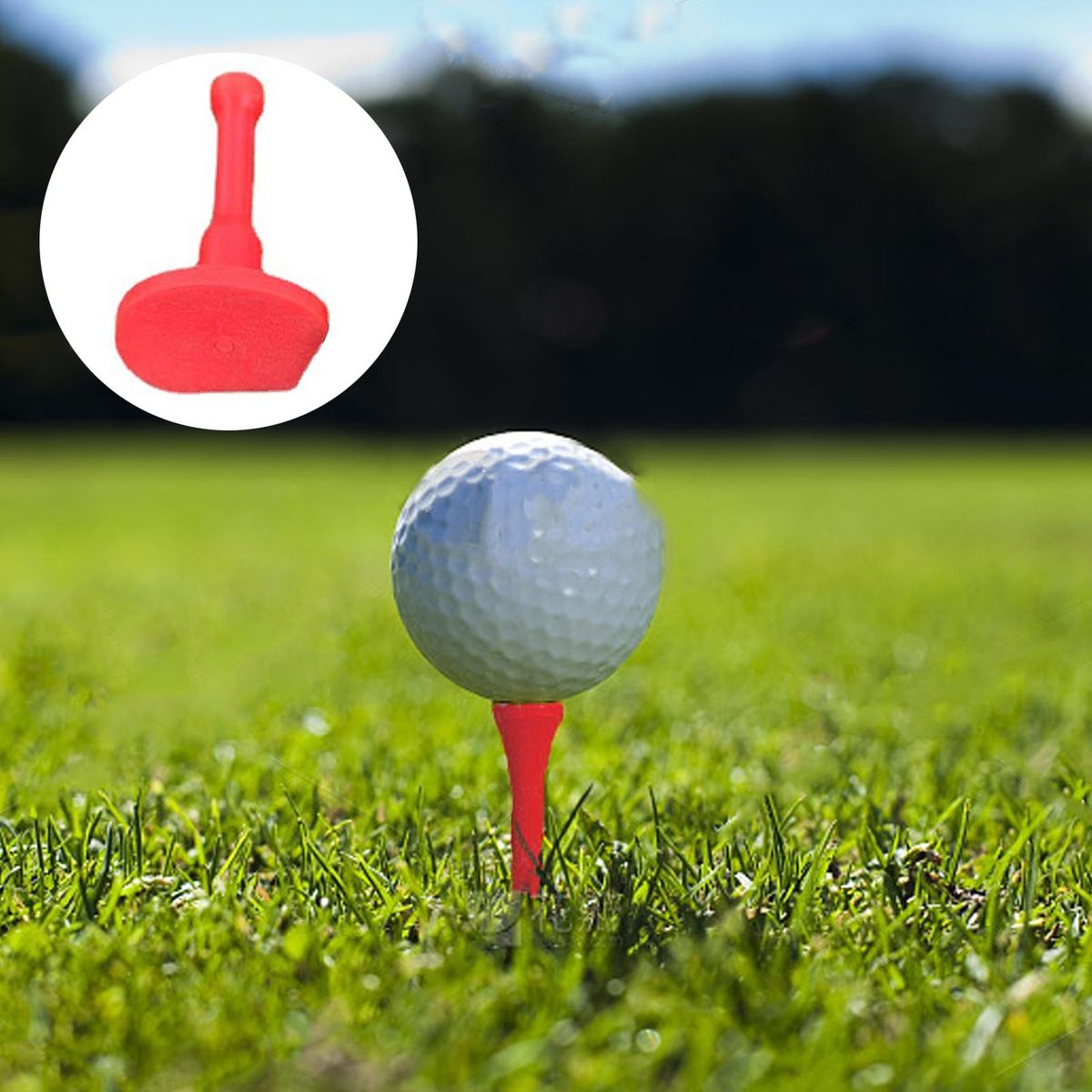4Pcs Golf Ball Bases Small Golf Ball Stand Holder Tees Red