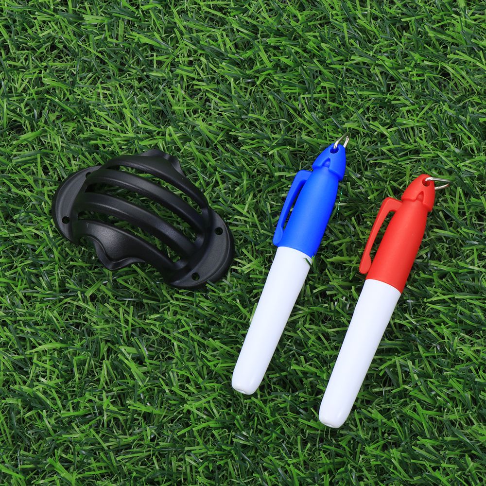 Golf Ball Triple Track Erc Chrome Soft 3 Line Marker 2 Pen