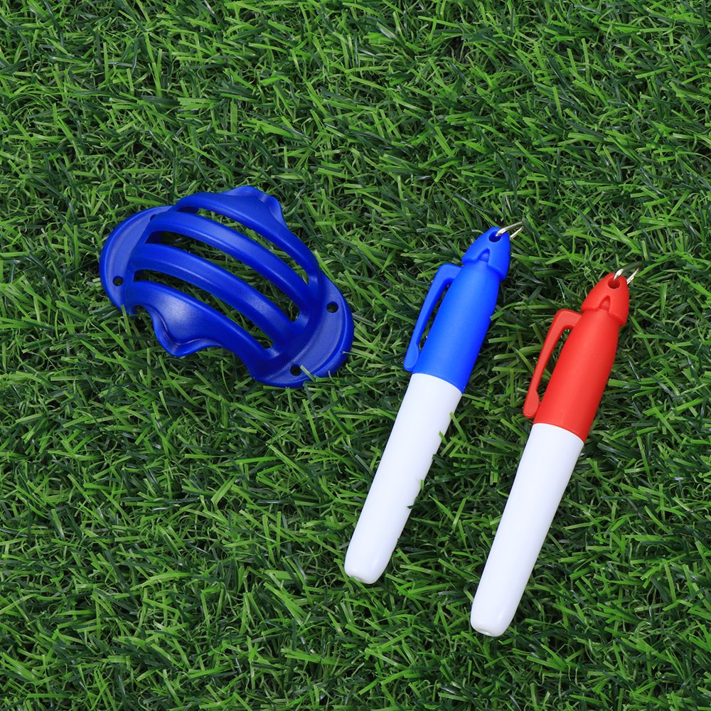 Golf Ball Triple Track Erc Chrome Soft 3 Line Marker 2 Pen