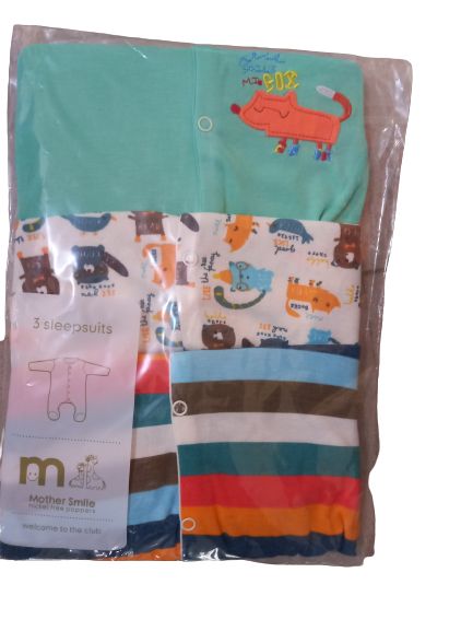 3 Pieces Baby Boy Sleepsuits