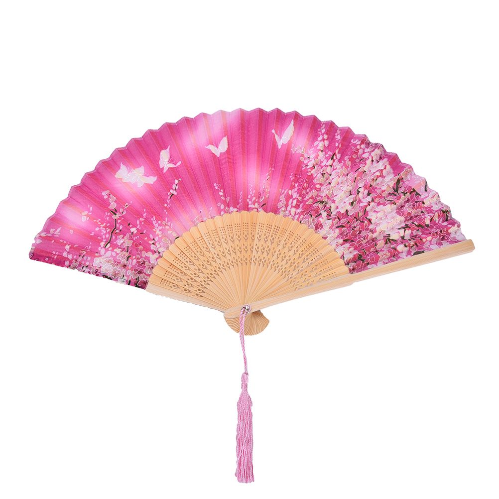 Sakura Hand Chinese Art Fashion Fan Decor Fan Pocket Cherry Japanese Folding Wedding Summer Party Gift 1pcs Craft Dance Blossom