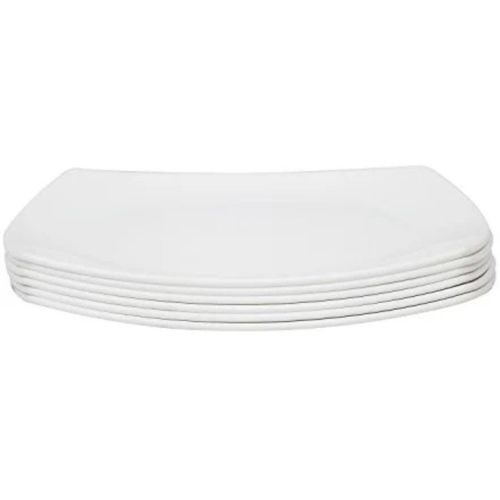 Unbreakable Ceramic Plates White (6pieces)