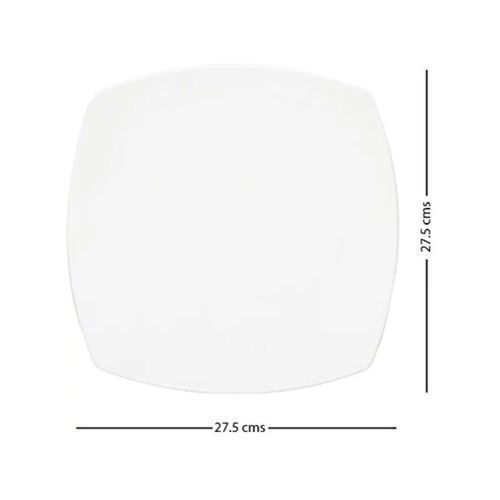 Unbreakable Ceramic Plates White (6pieces)