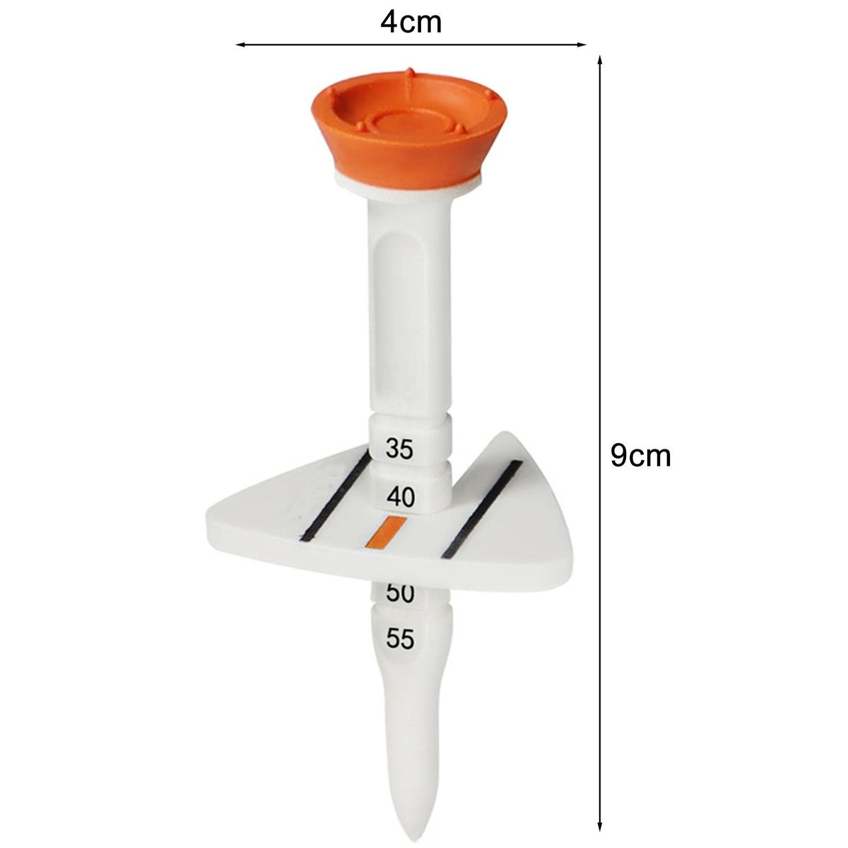 Big Head Golf Tee Premium Adjustable Golf Tee Reduce Friction Enhance Orange