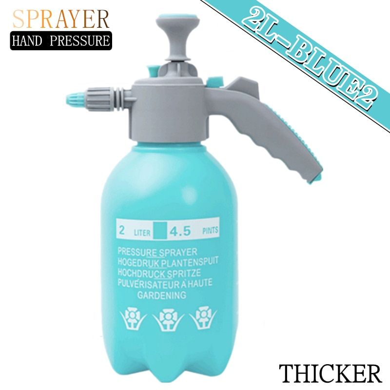 2arden Water Sprayer Hand Pressure Thicker Disinfection Sprayers Garden-Tools Spray Bottle, Air Compression Pump Watering Can Thicken 2L Blue