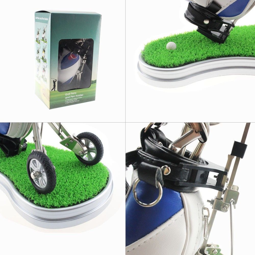 CRESTGOLF Golf Pens With Golf Bag Holder, Novelty Gifts