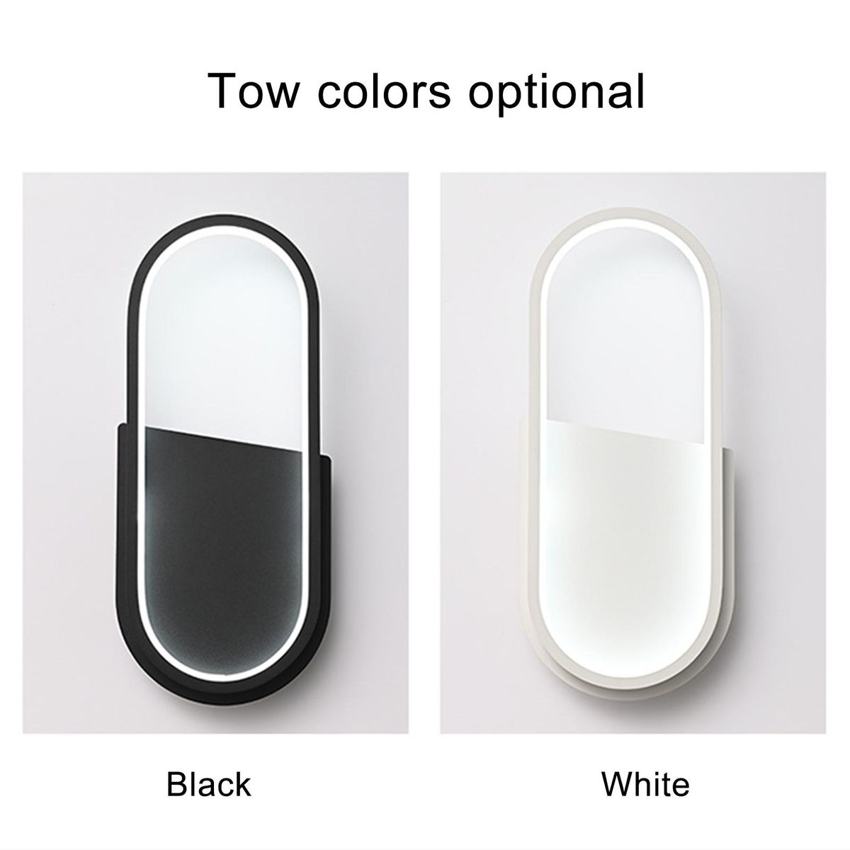 Modern Simple Wall Lamp Elliptical Interior Decoration LEDs Wall Lamp Mirror Light Hard-Wired Wall Lamp 18W Suitable for Living Room Bedroom Dining Room Corridor Wall Lamp