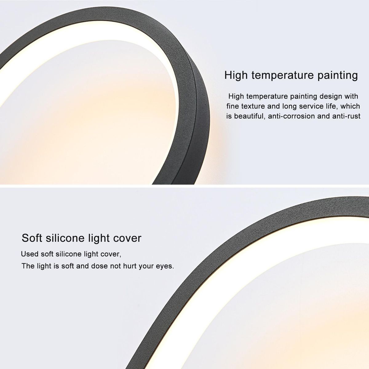Modern Simple Wall Lamp Elliptical Interior Decoration LEDs Wall Lamp Mirror Light Hard-Wired Wall Lamp 18W Suitable for Living Room Bedroom Dining Room Corridor Wall Lamp