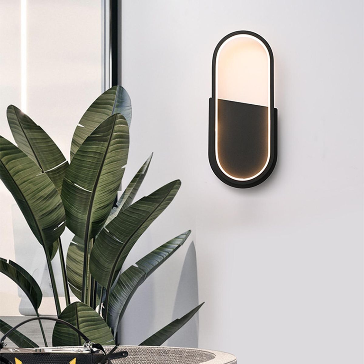 Modern Simple Wall Lamp Elliptical Interior Decoration LEDs Wall Lamp Mirror Light Hard-Wired Wall Lamp 18W Suitable for Living Room Bedroom Dining Room Corridor Wall Lamp