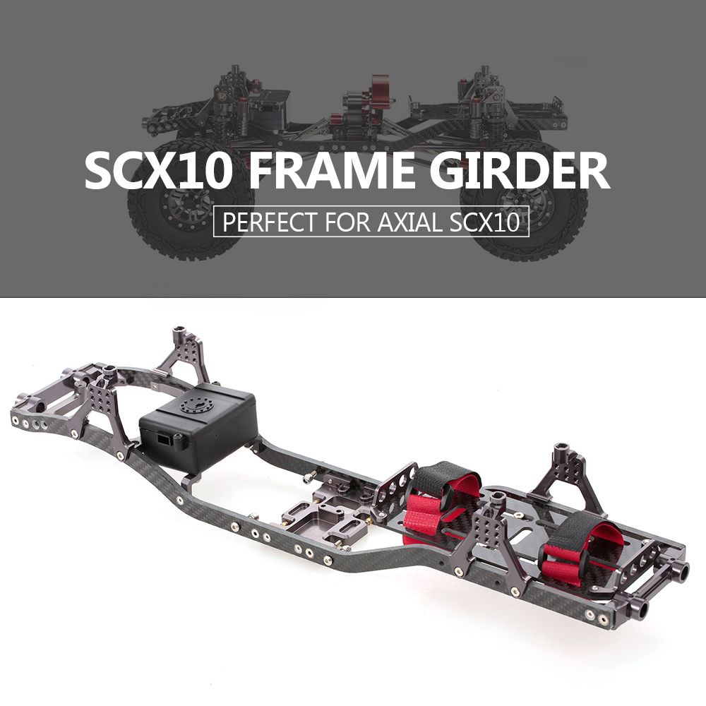 SCX10 Frame Girder Carbon Graphite Chassis Frame Rails For