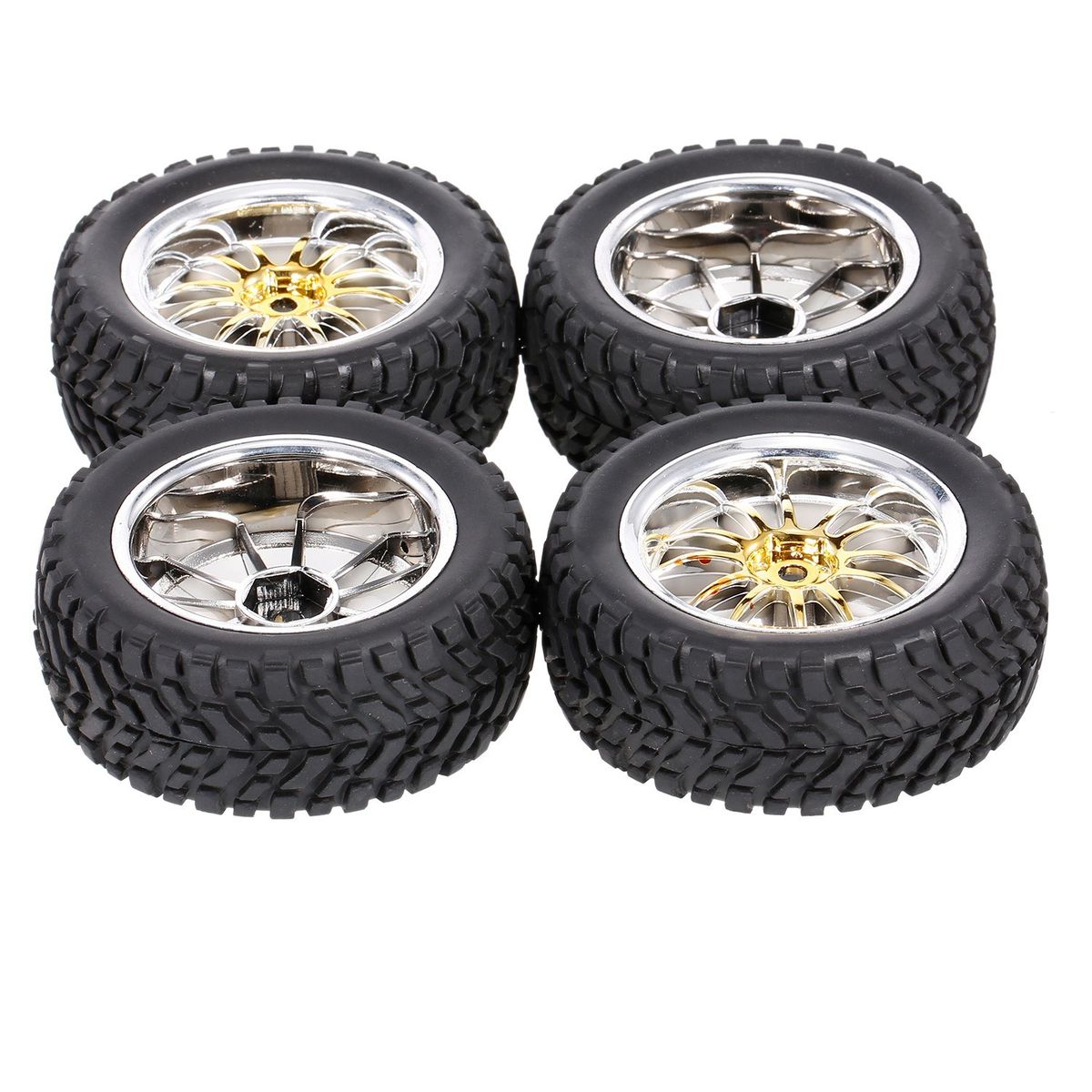 4PCS 1/10 Rubber Tire RC Racing Car Tires For HSP Redcat