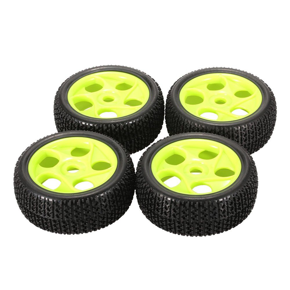 4pcs 112mm Rubber Tires 17mm Hub Hex Wheel Rim For 1/8 RC