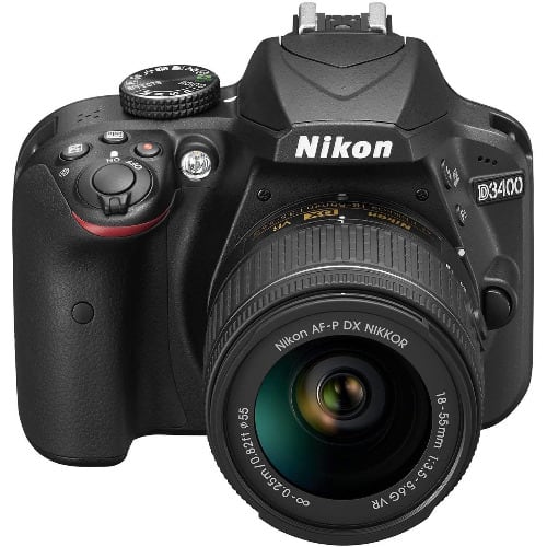 D3400 + Af-p 18-55vr Digital Slr Camera & Lens Kit - Black