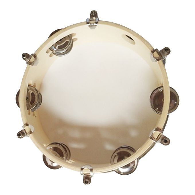 8 Inch Tambourine Handbell Hand Drum With Double Row