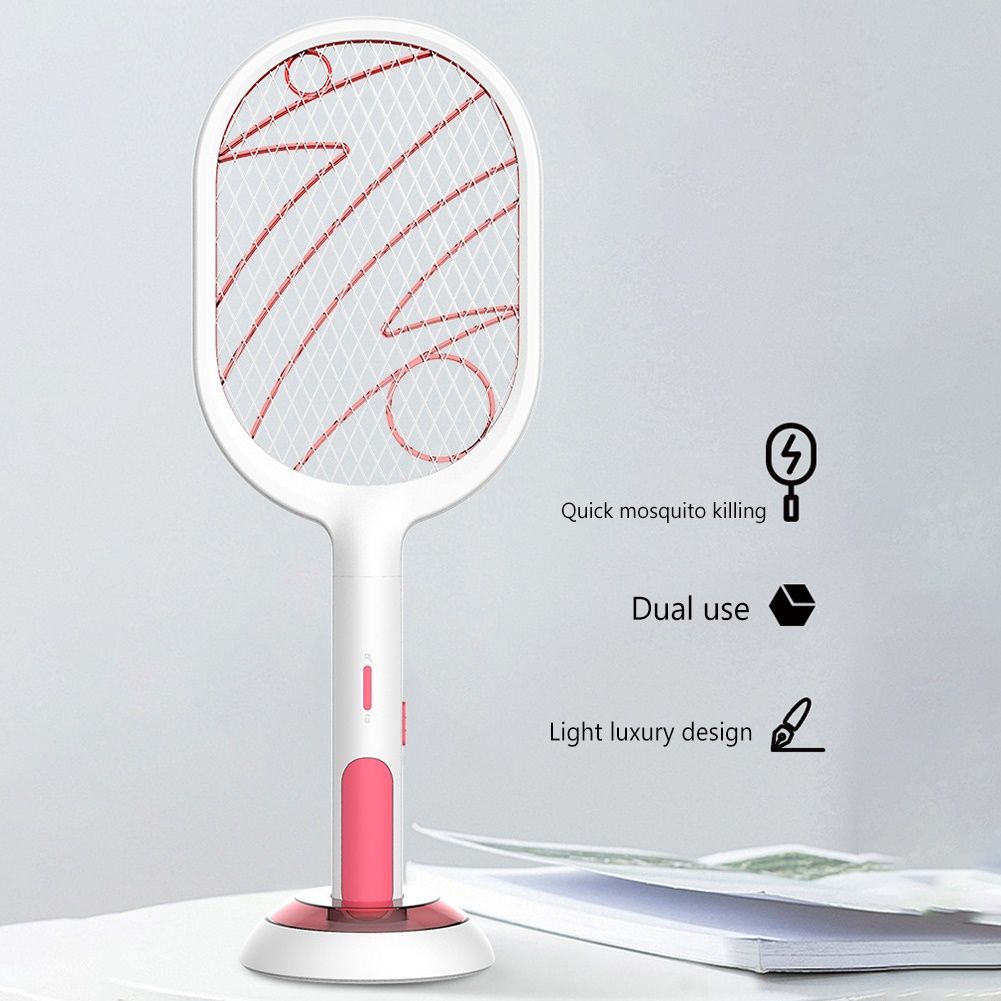 Rechargeable Electric Fly Mosquito Zapper Bug Insect-White