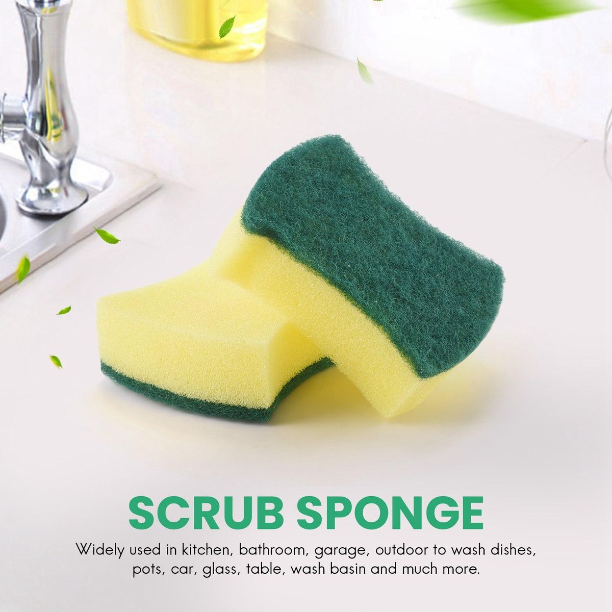 30pcs Multi- Double-faced Sponge Scouring Pads Dish Washing