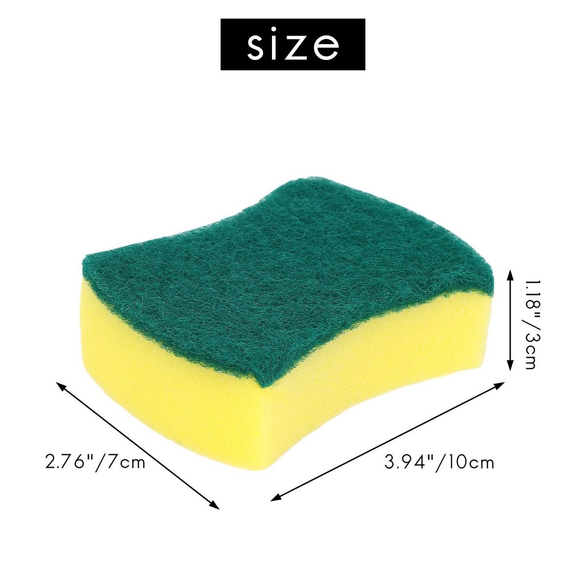 30pcs Multi- Double-faced Sponge Scouring Pads Dish Washing