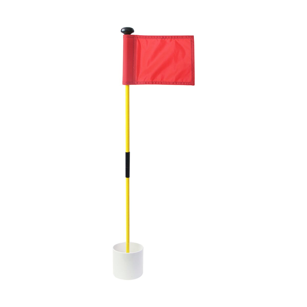 2-Section Golf Flagsticks Hole Cup Folding Putting Green Flagstick Red