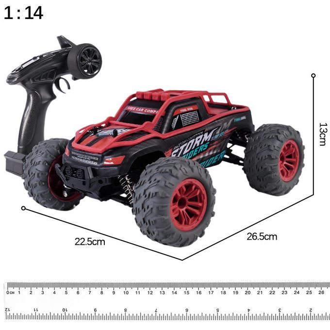 4WD RC Monster Truck Off-Road Vehicle 2.4G Remote Control Style 2 Red