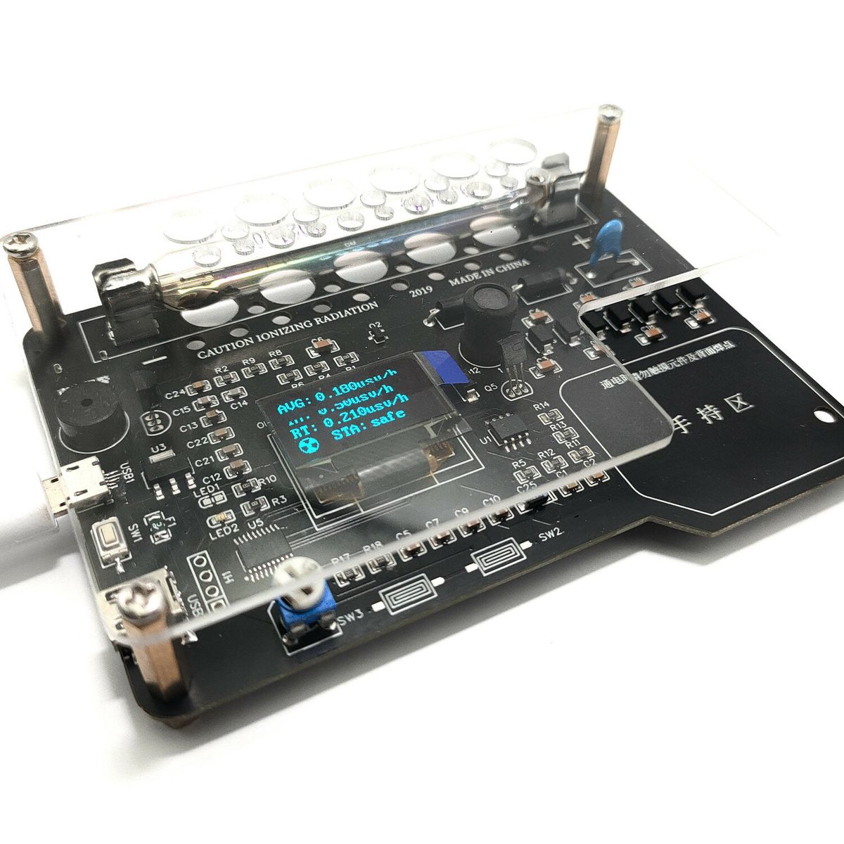 Handheld Assembled DIY Geiger Counter Kit Module Nuclear