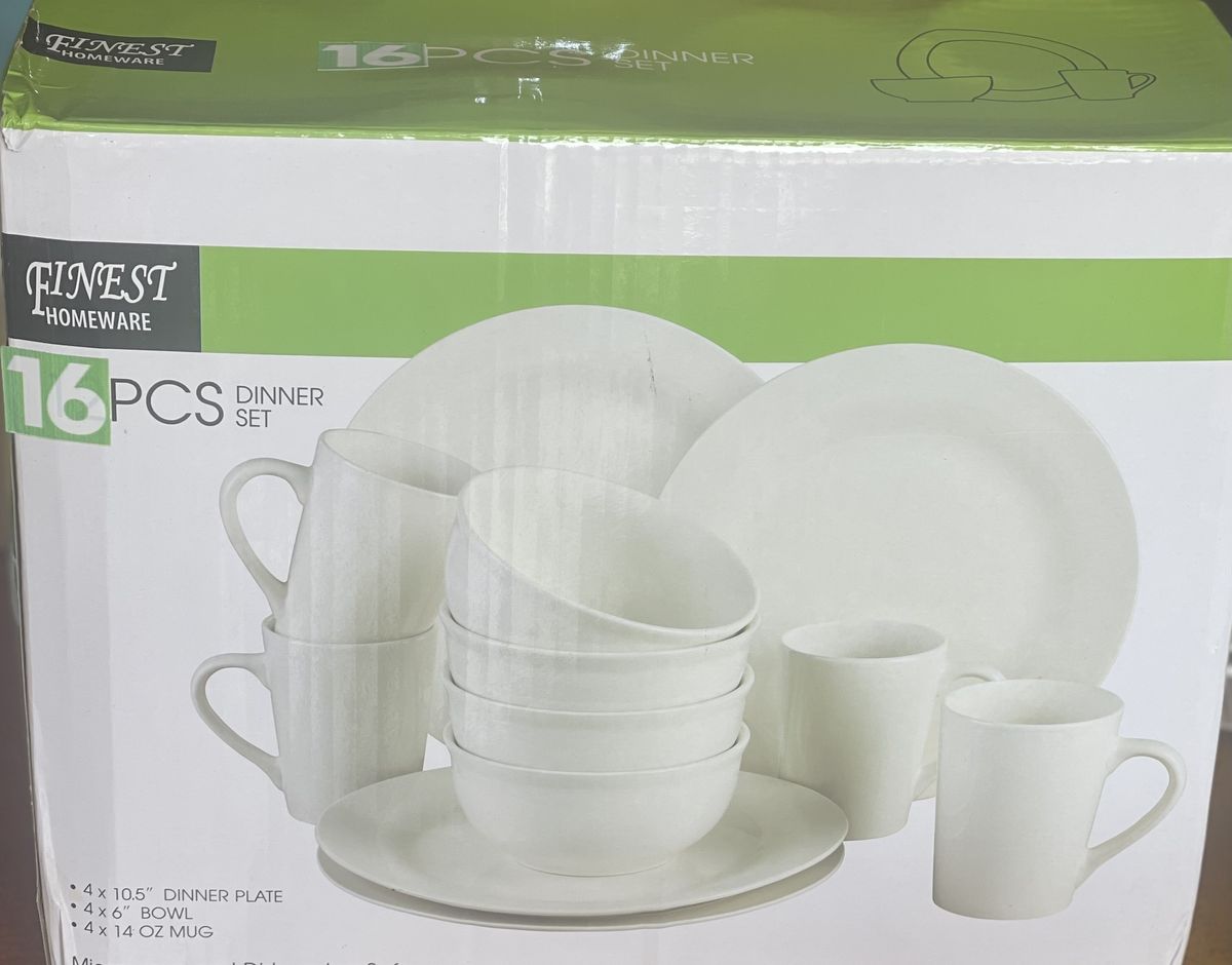 16pcs Dinner Plate Set And Free Gold Spoon And Fork