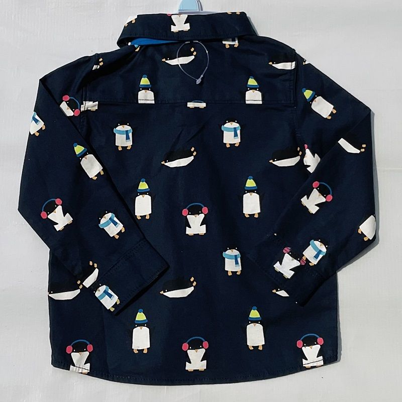 2Pcs Boys Long Sleeve Cotton Shirt