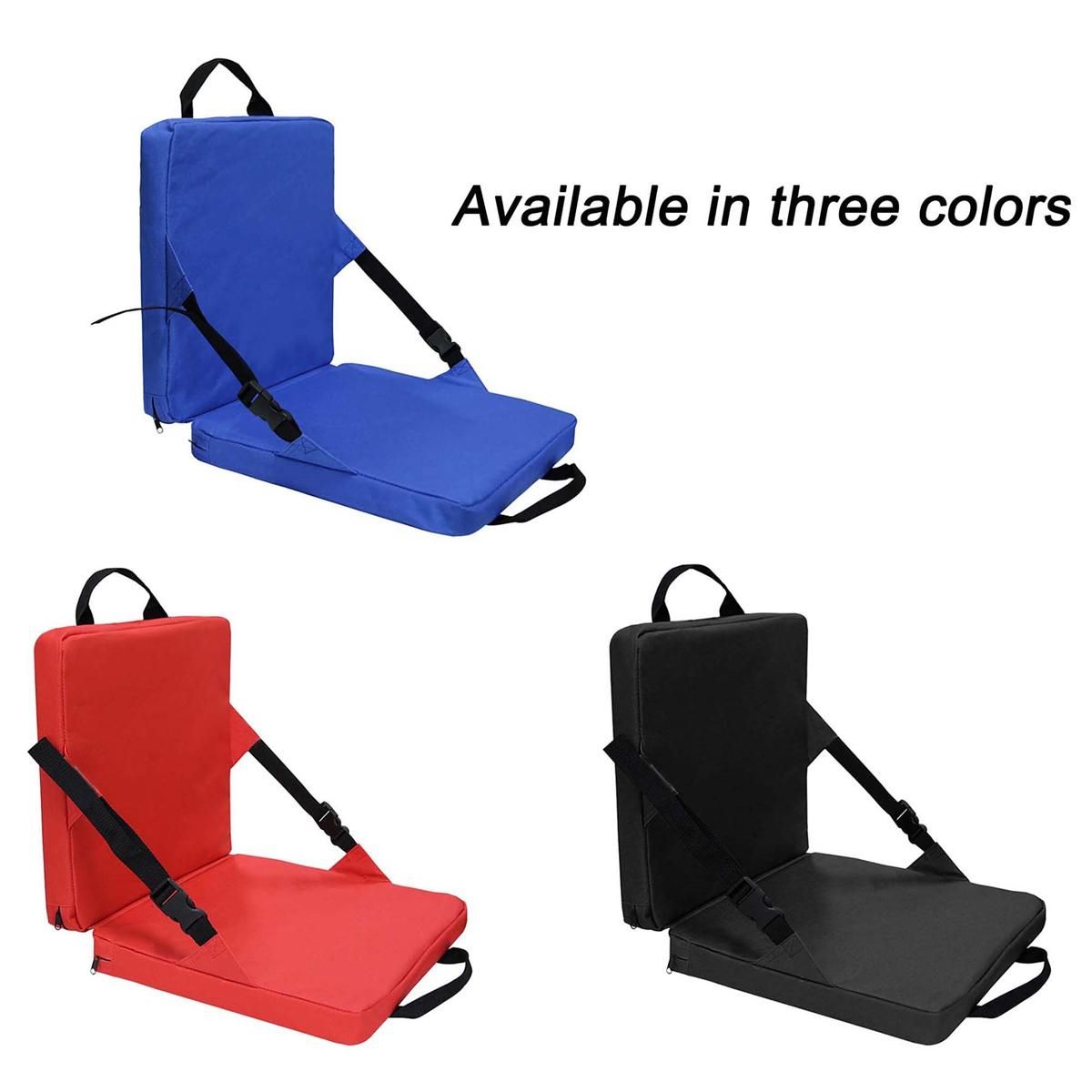 Foldable Outdoor Cushion Chair with Backrest Soft