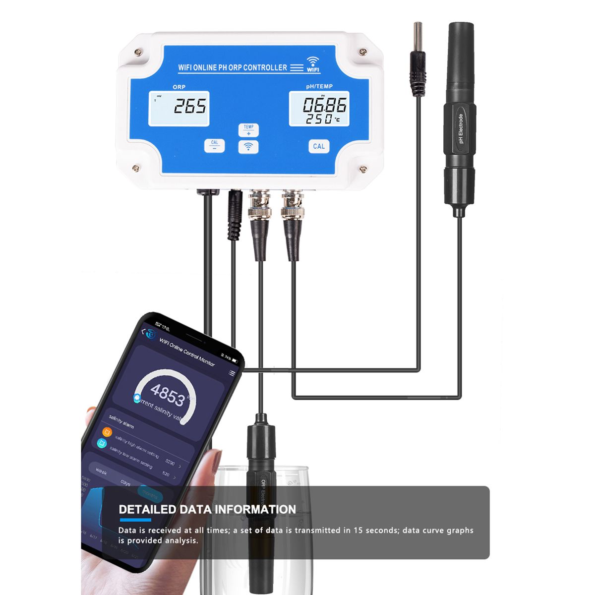 Wireless WiFi Online Control Detector Water Quality Detector
