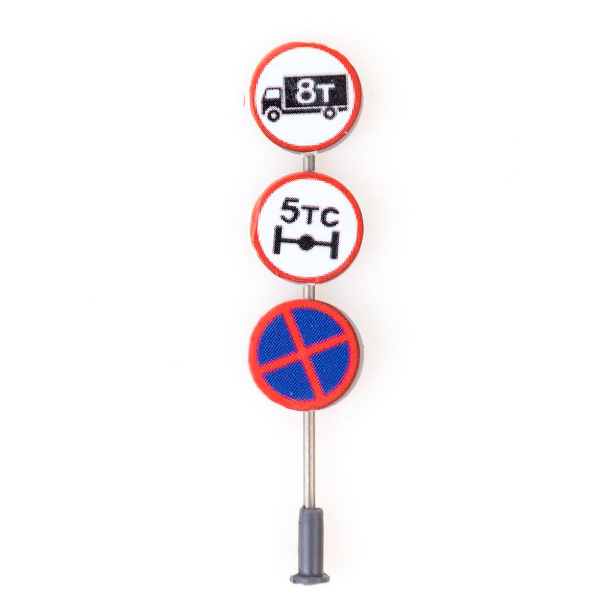 6 Pieces Traffic Sign Set Street Signs Scale Model Signals