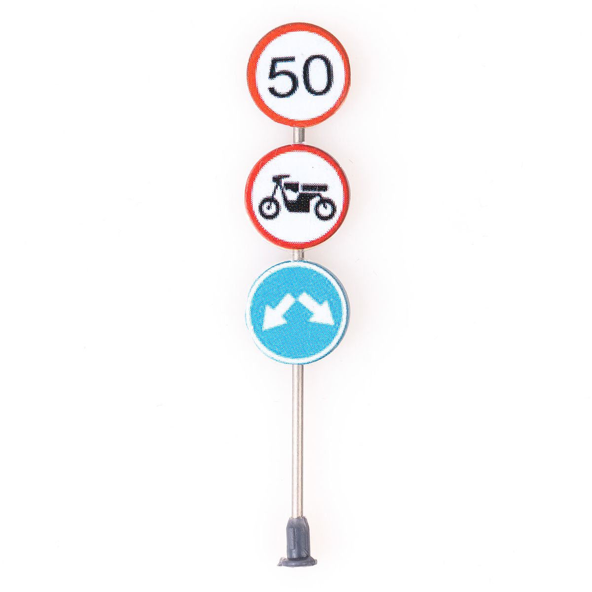 6 Pieces Traffic Sign Set Street Signs Scale Model Signals