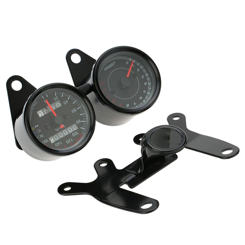 12V Motorcycle 13000 RPM Tachometer Km/h Speedometer Dual