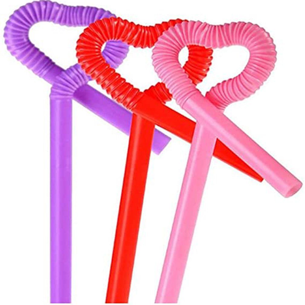 100 Pcs/bag Disposable Plastic Straw Color Art Straws Curved DIY Shape Straw PP Elbow Strong And Sturdy-Multicolor