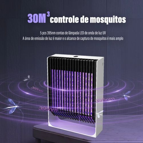 Electric Mosquito Killer UV Lamp USB Rechargeable Flies Swatter Anti Insect Bug Zapper