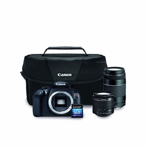 EOS Rebel T6 DSLR 2 Lens Camera Kit with EF-S 18-55mm Lens