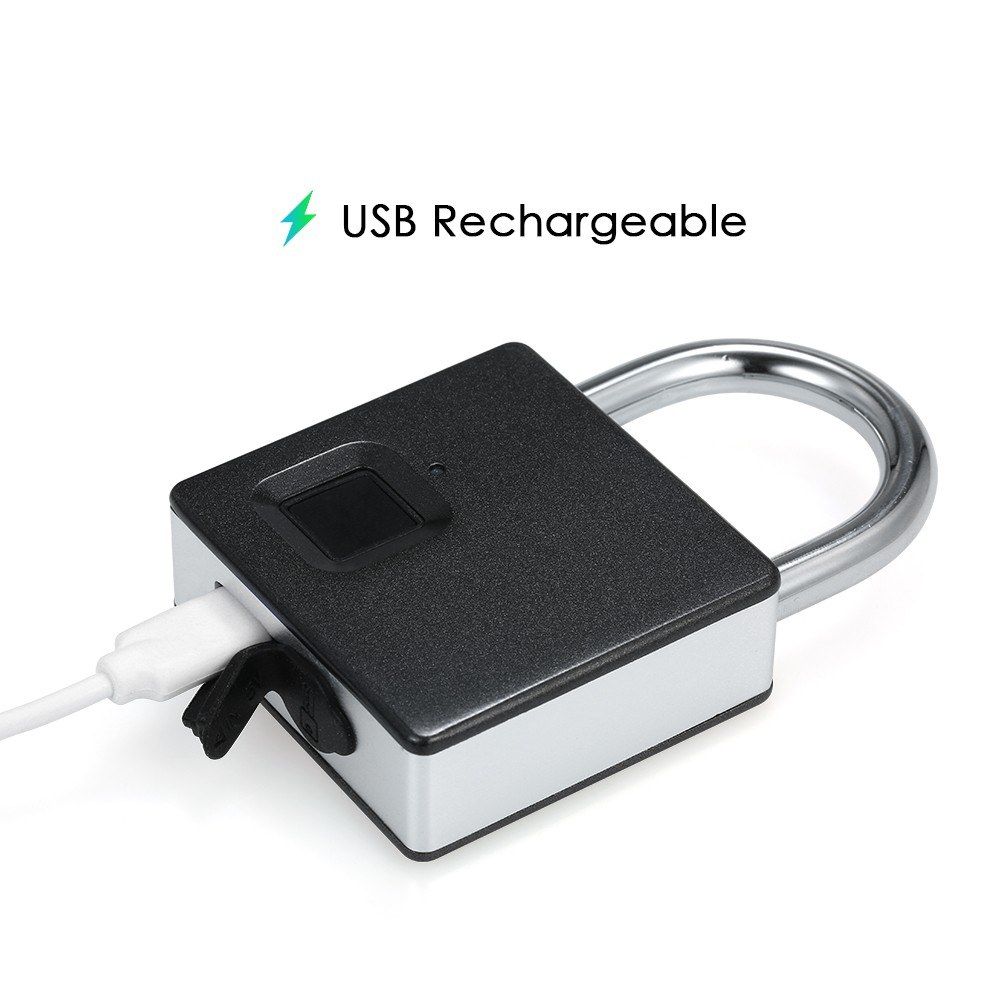 Smart Fingerprint Lock USB Rechargeable 10 Sets Fingerprints