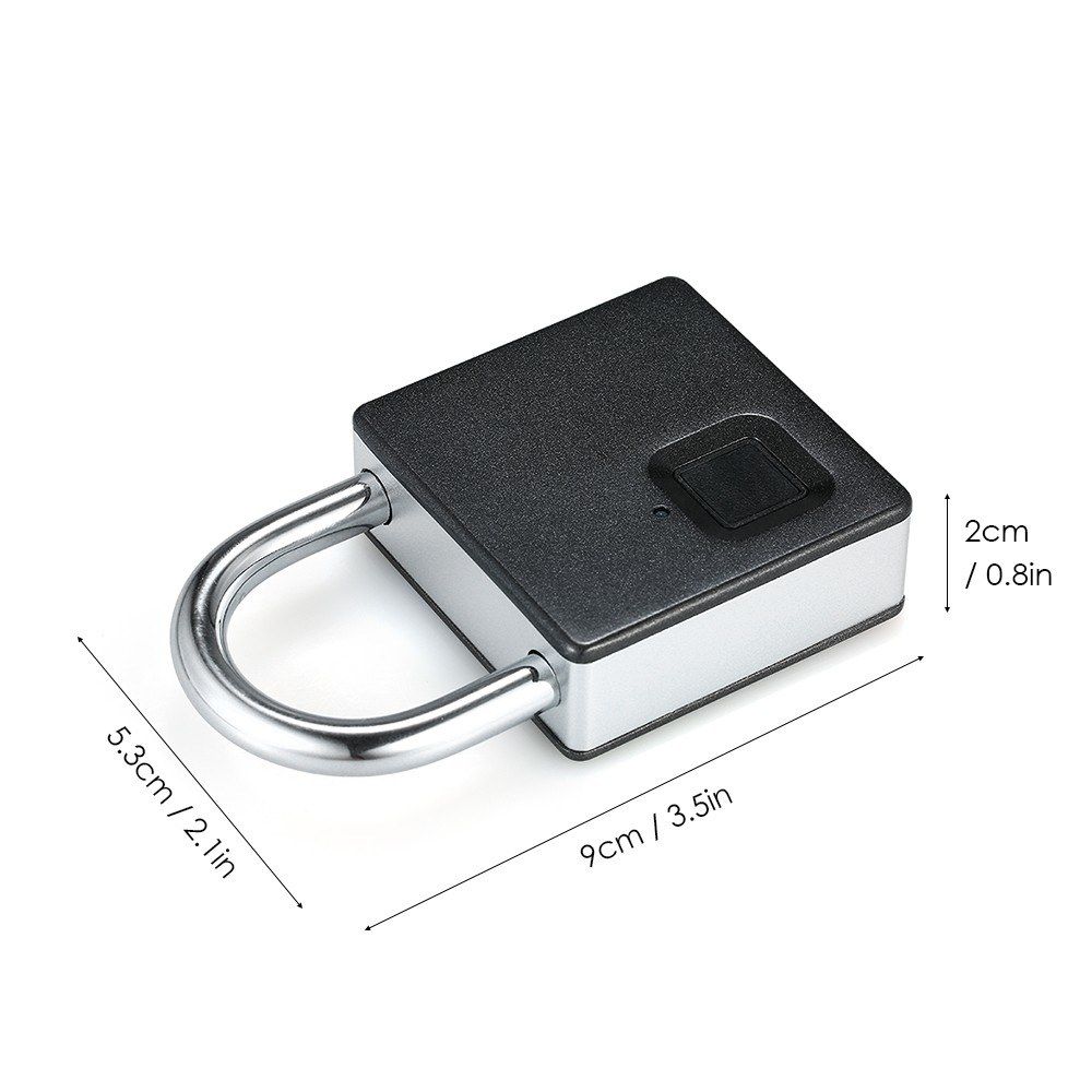 Smart Fingerprint Lock USB Rechargeable 10 Sets Fingerprints