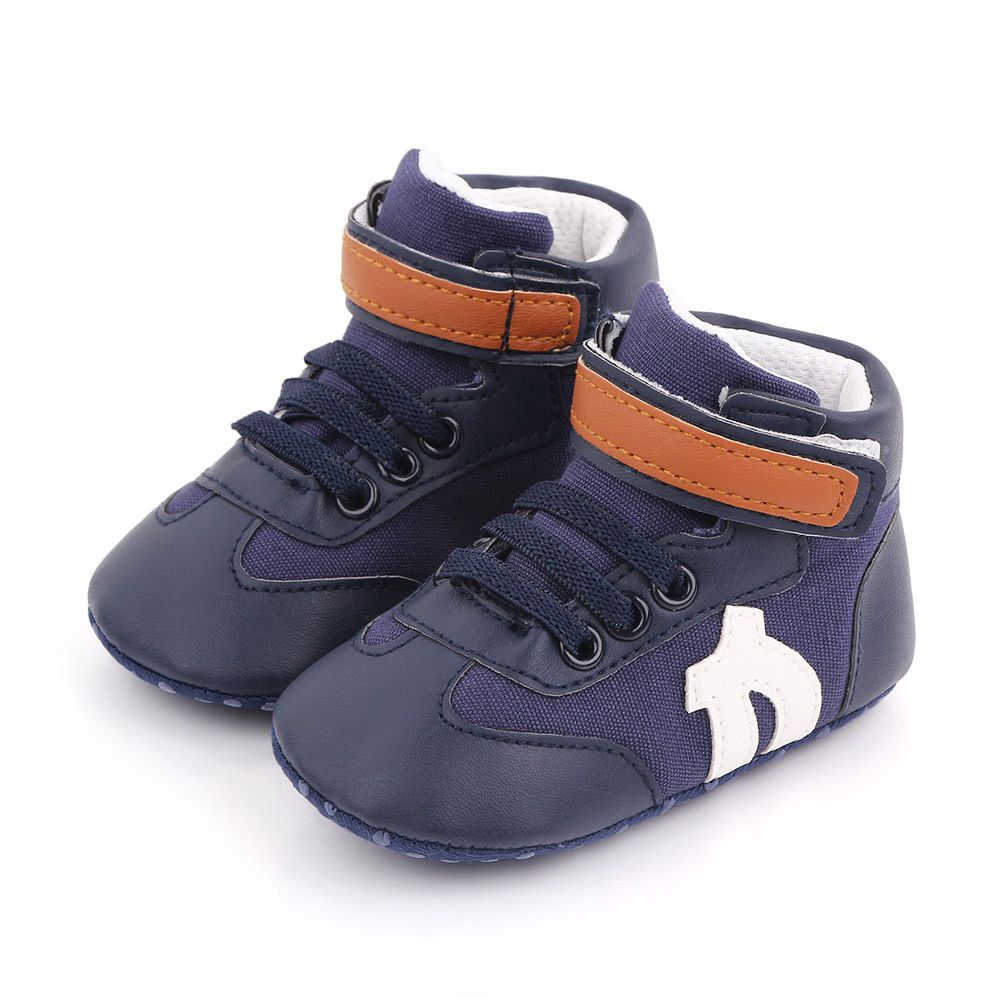 Sean Baby Boy High Ankle Prewalker Shoe - NavyBlue