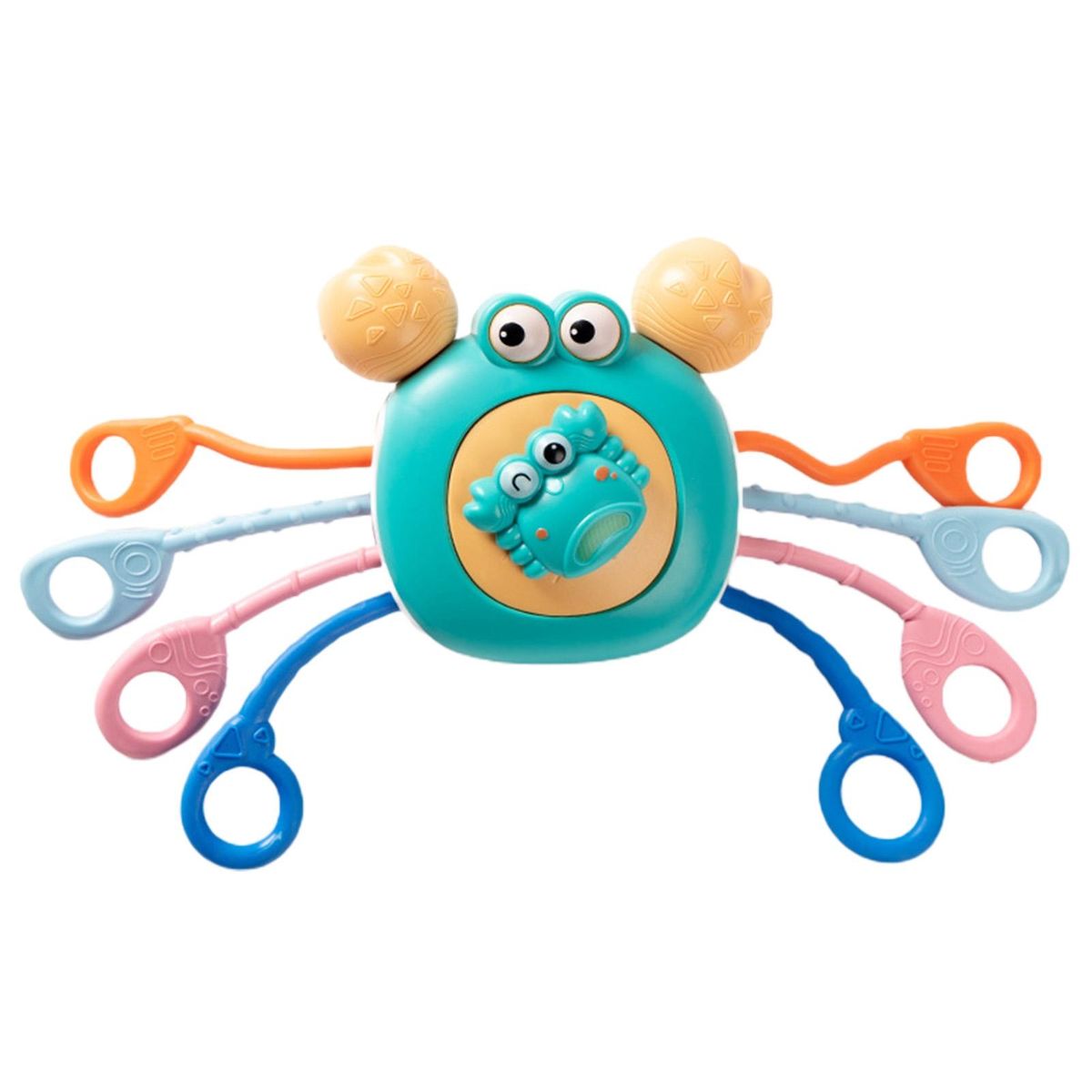 Baby Sensory Toy Plastic Grip Toys Toddler Pulling Toy Cyan