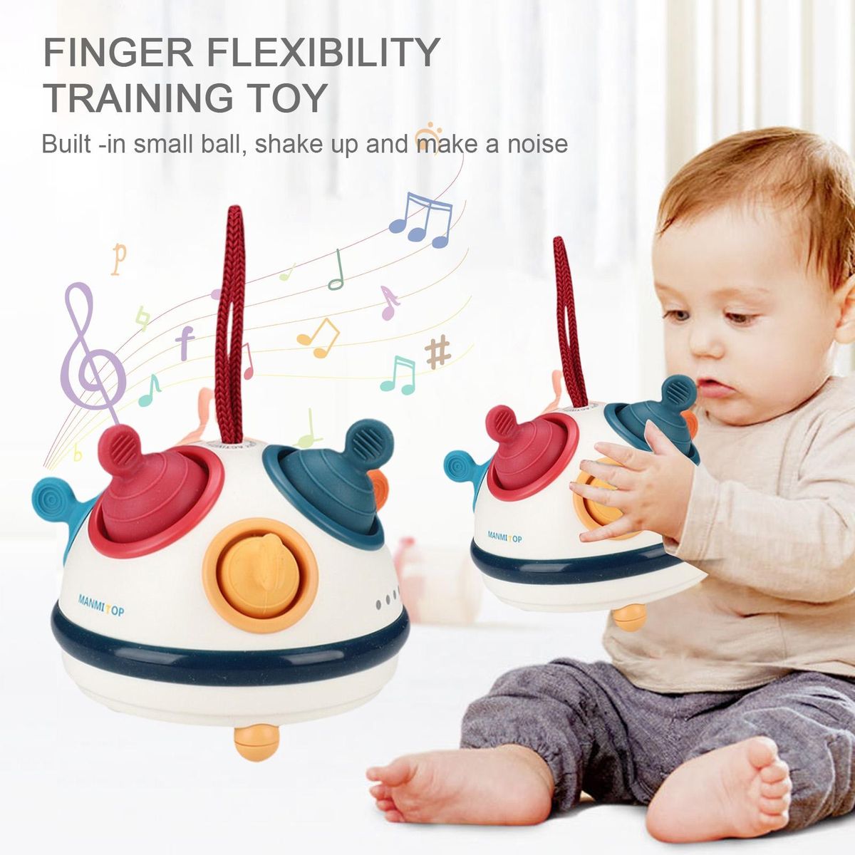 Silicone Bubble Grip Toy Sensory Development for Babies Toddlers Multicolor
