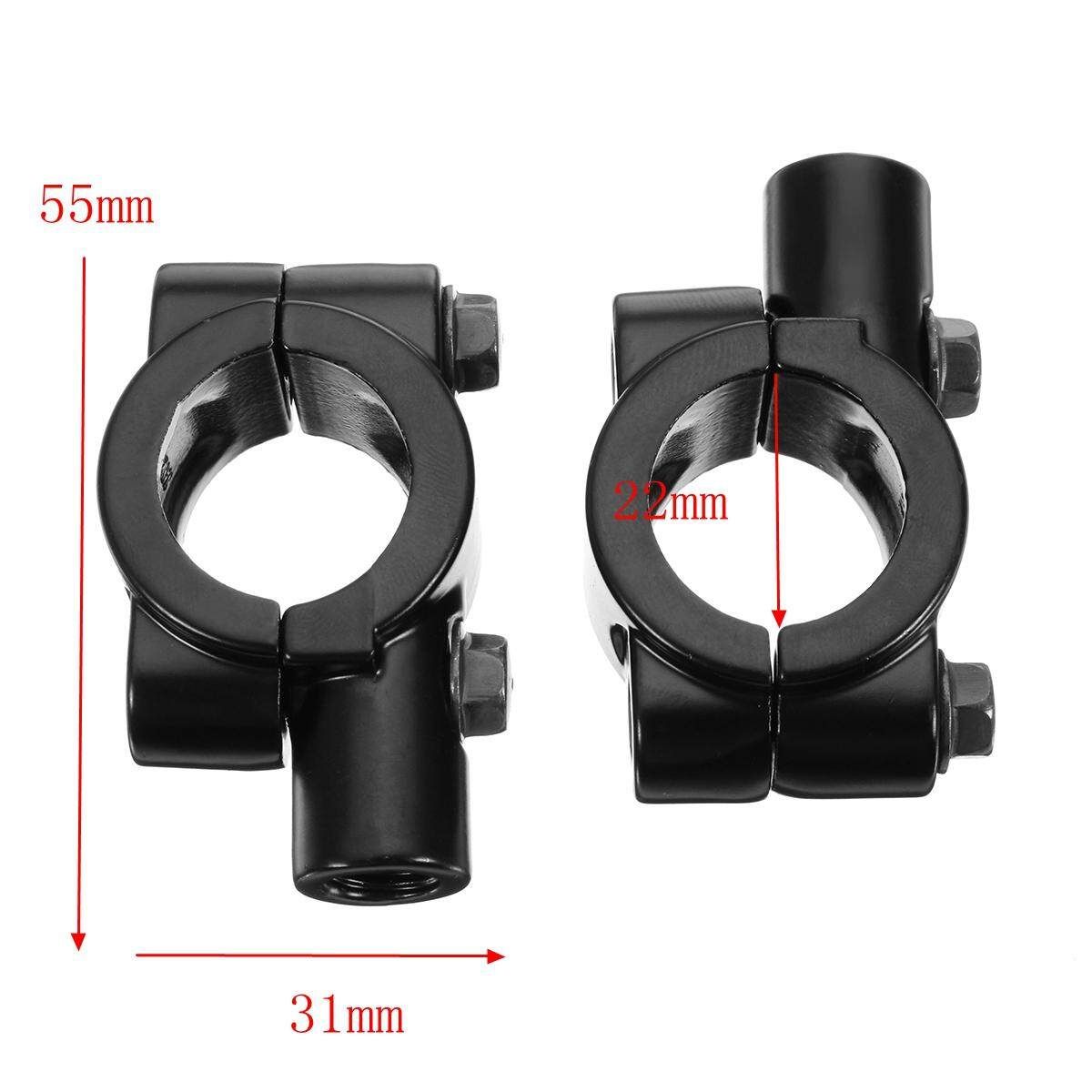 Motorcycle Handlebar Bicycle Side Mirror Mount Holder Clamp Adaptor Bracket Fit 22mm Motorcycle Handlebar (8MM) 8MM