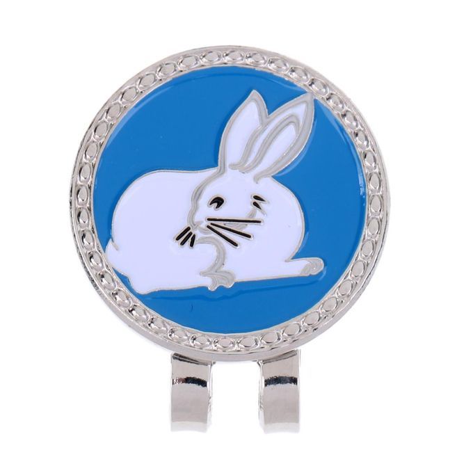 Chinese Zodiac Rabbit Golf Hat Clip With Removable Golf Ball Hare