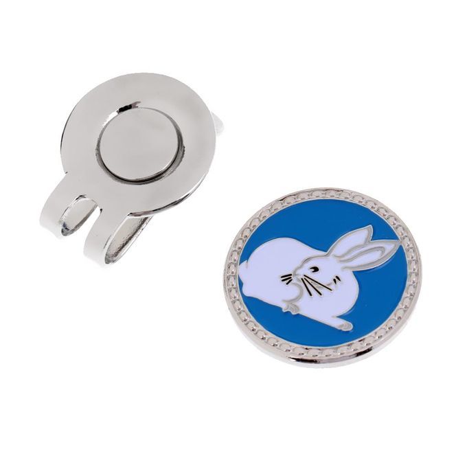 Chinese Zodiac Rabbit Golf Hat Clip With Removable Golf Ball Hare