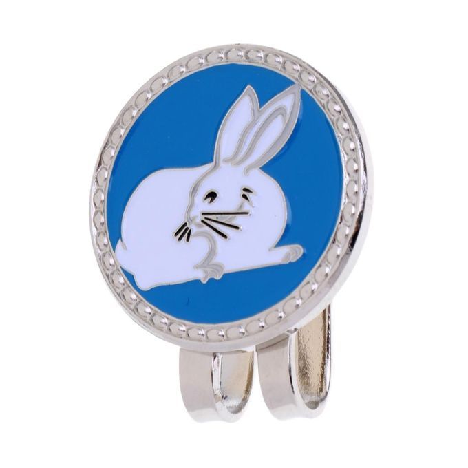 Chinese Zodiac Rabbit Golf Hat Clip With Removable Golf Ball Hare