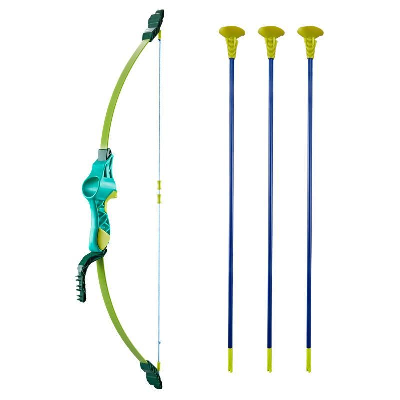 Children's fiber bow and arrow toy set archery sports outdoor shooting sports suction cup arrow kids cross-border hot sale Children's Bow and Arrow Set-Green