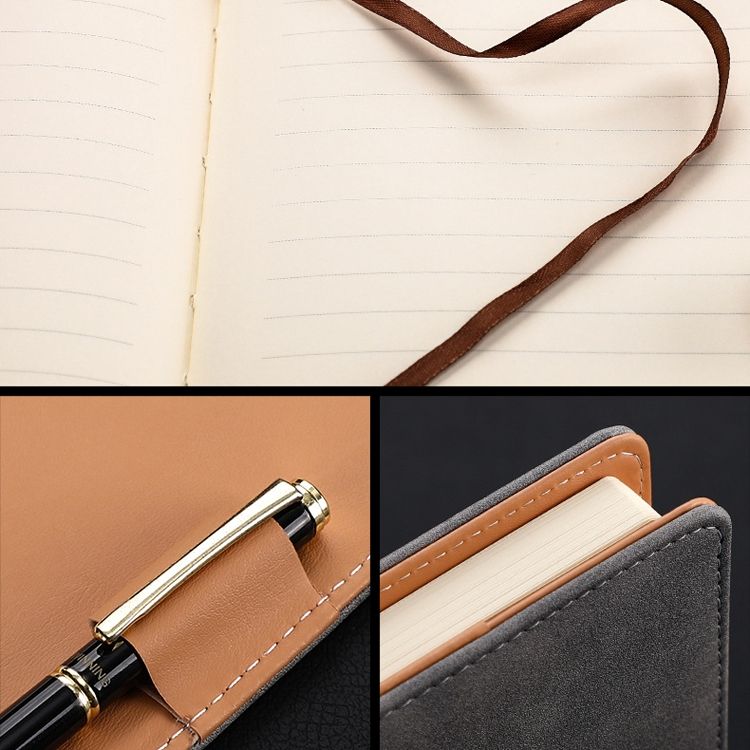 Office Notepad Gray A5 Kraft Paper Gift Box