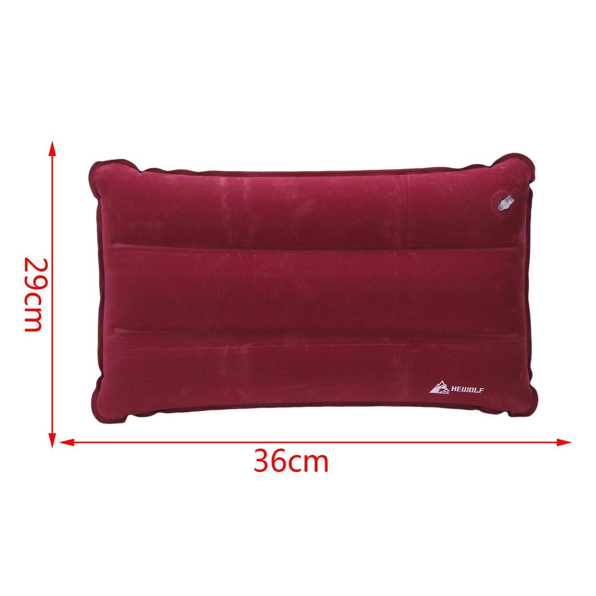Hewolf Inflatable Pillow Square Inflatable Pillow Outdoor Pillow Camping Pillow Red wine