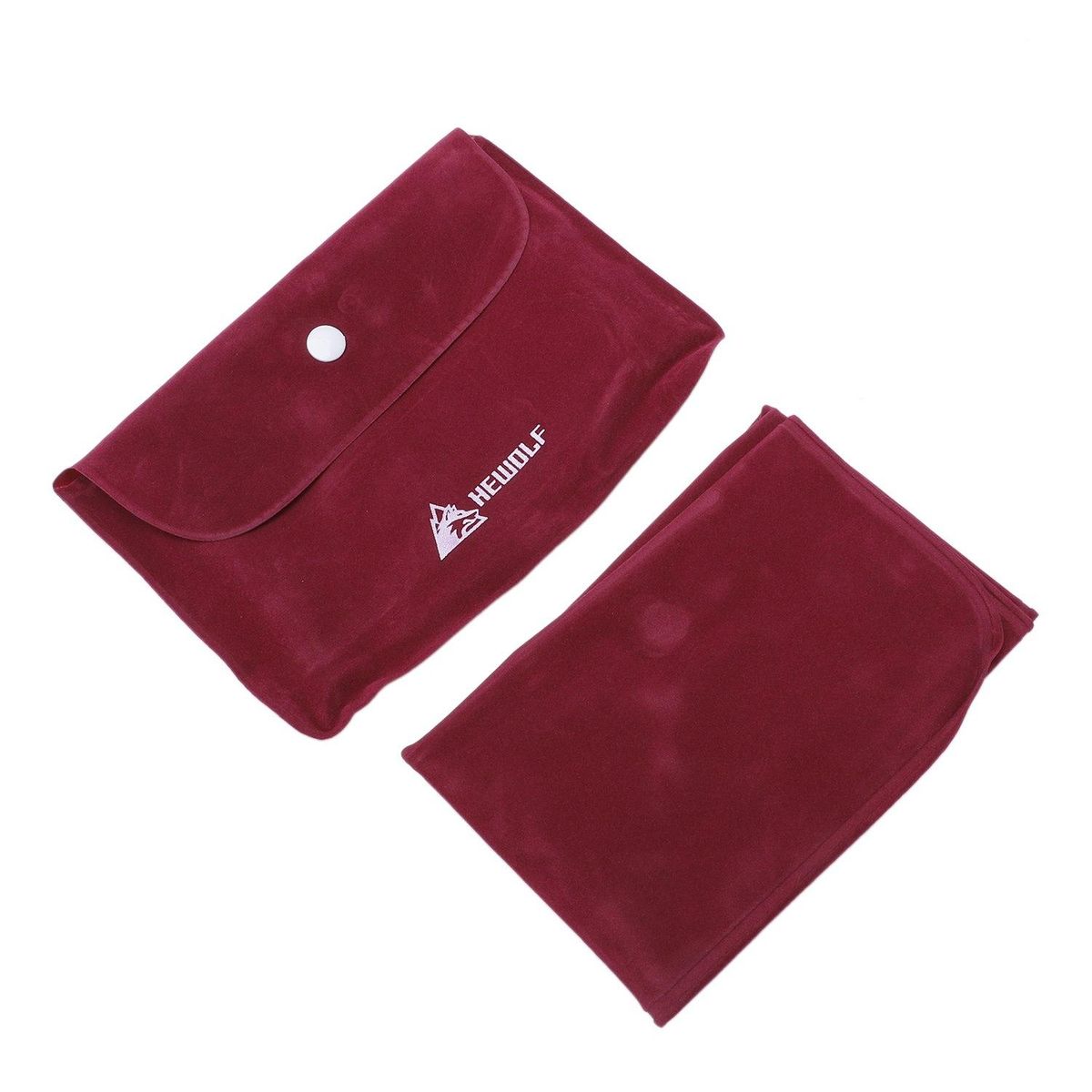 Hewolf Inflatable Pillow Square Inflatable Pillow Outdoor Pillow Camping Pillow Red wine
